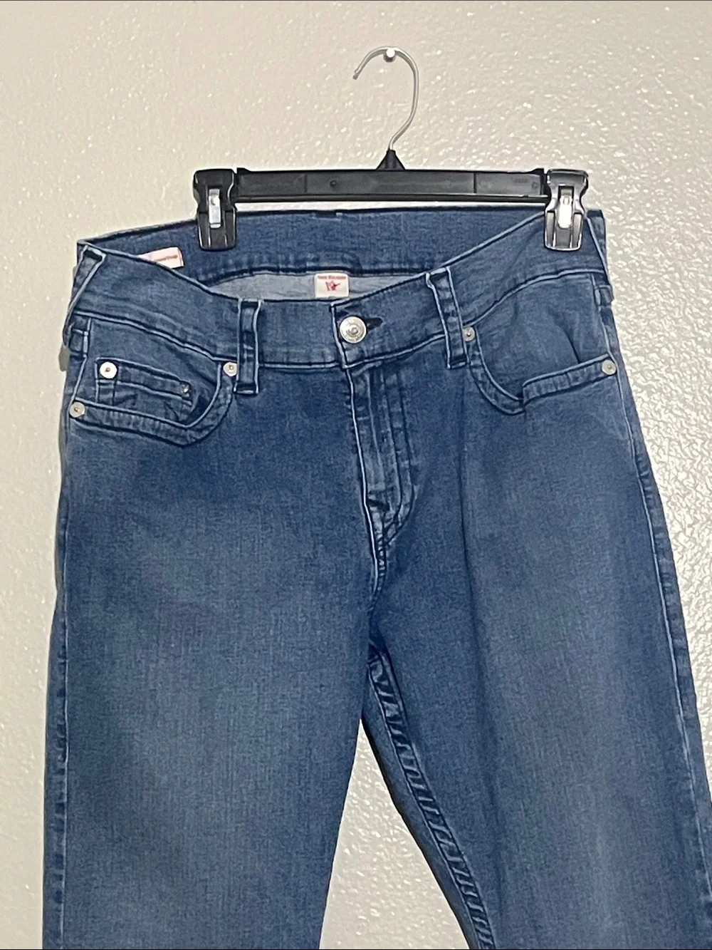 True Religion Men's Ricky Relaxed Straight Jeans - Dark Blue Wash